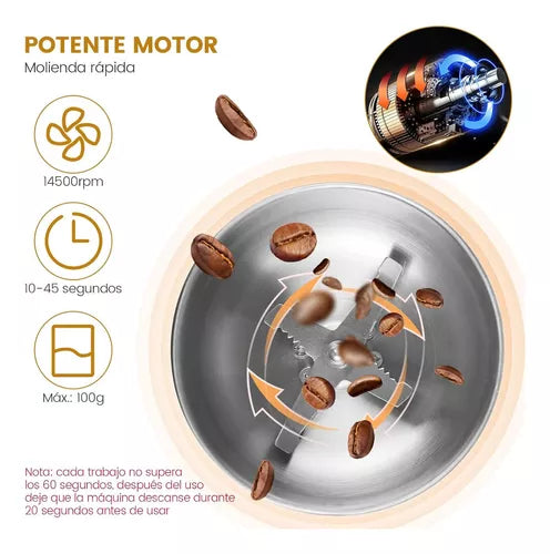 Molino eléctrico de café y especiarias