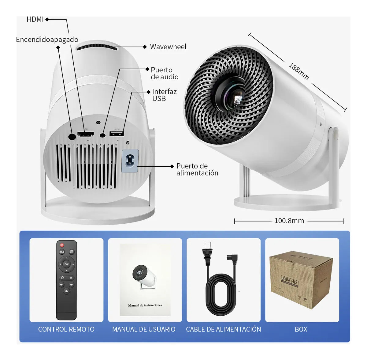 Proyector Imagen HY300 Pro 110V